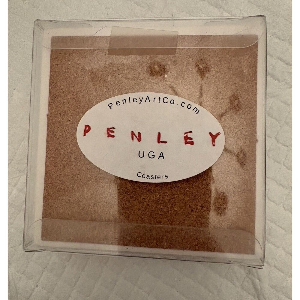 Vintage UGA Steve Penley Set of 4 Collector Slate Coasters - Georgia Bulldogs - Picture 3 of 9